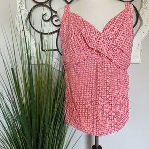 LANDS’ END Size 18 DD Cup Underwire Tankini Swimsuit Top